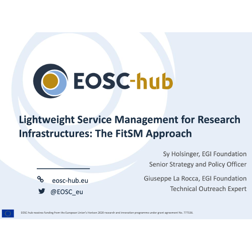 Lightweight Service Management for Research Infrastructures: The FitSM Approach